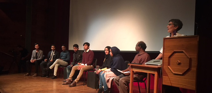 The Panel at the I Am Rohingya Event in the George Ignatieff Theatre